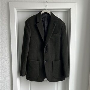 Banana Republic Tailored Fit Men's Tweed Blazer in Dark Olive